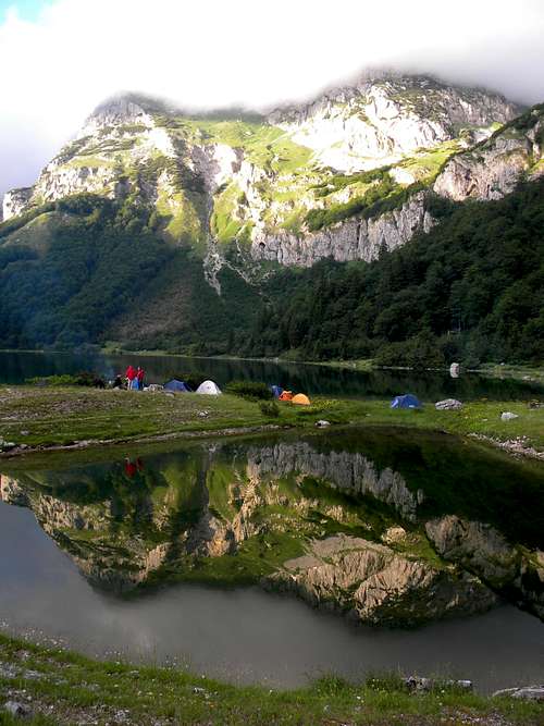 Camp on Trnovacko lake 