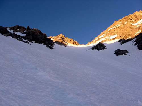 The upper part of the N Couloir