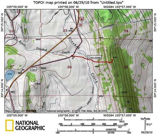 Red Hill, West Slope Map