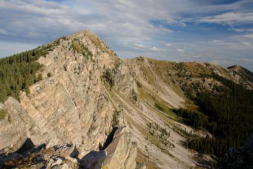 On the ridge: view toward Sheepshead Peak