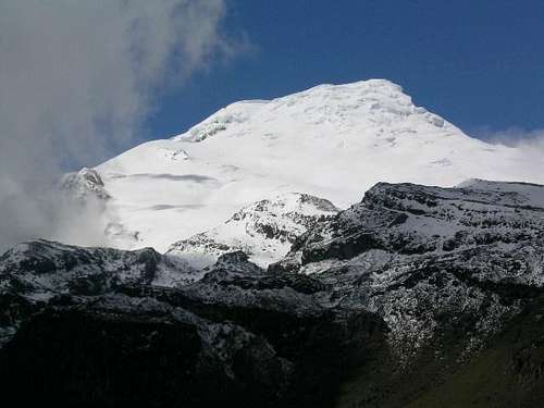 Cayambe from the road to the...