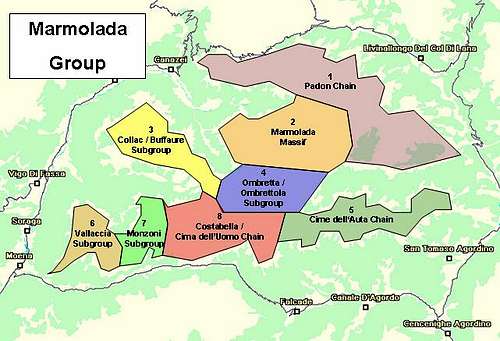 Overview Map of the Marmolada...