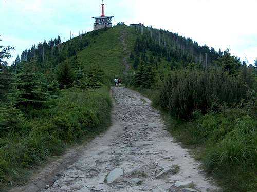 West trail to the top