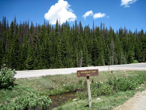 Montgomery Pass trail sign