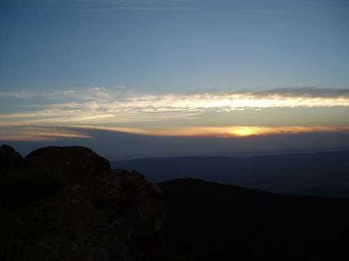 Sunset from the summit 25 May...