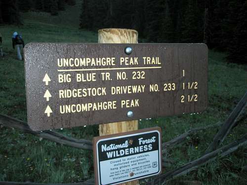 Uncompahgre Trail Sign