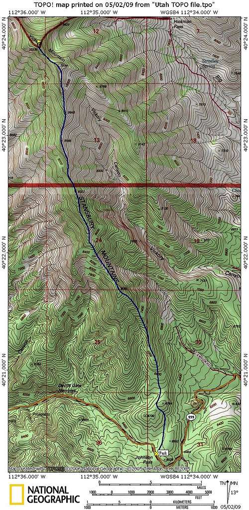 Vickory Peak map