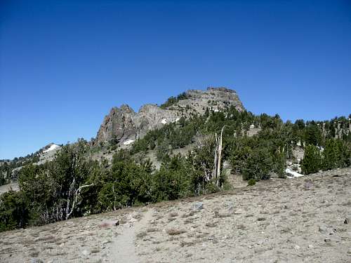 Rocky spires below Peak 9773