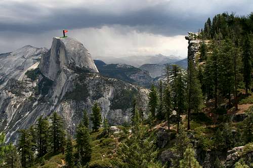 Whimsical Glacier Point and Half Dome