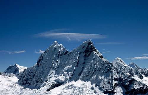 Chacraraju view from Yanapaqcha summit