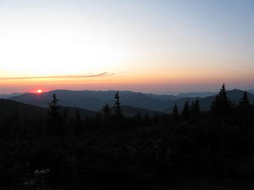 Sunrise in the Pokutski Mts.