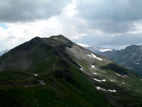 The Zittrauer Tisch (2463m), taken from the Stubnerkogel shortly before a severe thunderstorm