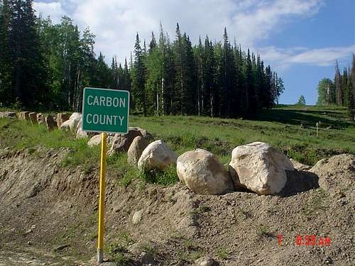 Carbon County sign