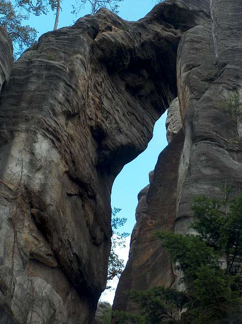 Natural arch in Adršpašské skalní město