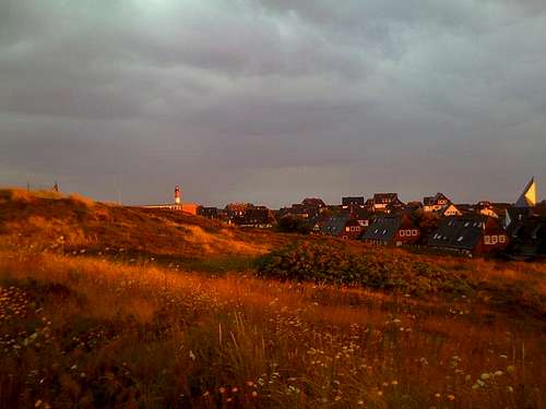 Sylt bathed in the sunset light