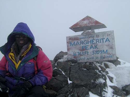 Anthony, my guide, on Margherita Peak