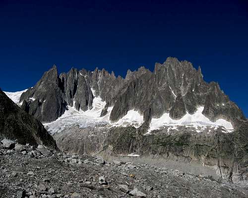 The Aiguilles de Chamonix south side.