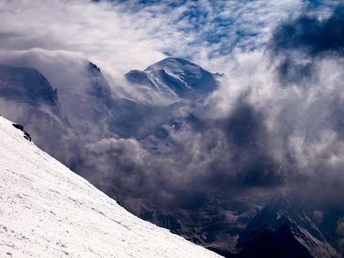 Heavy winds on Mont Blanc