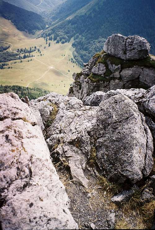 eagle's eye view from Veľký Rozsutec to Medziholie saddle (Little Fatra - Slovakia)