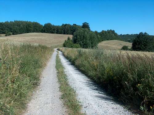 Trails below Kłodzka Góra