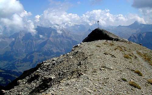 On the summit of the Albrist (2761m) between Lenk and Adelboden