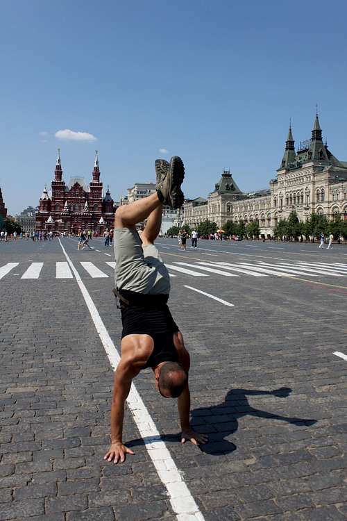 Handstand on Red Square