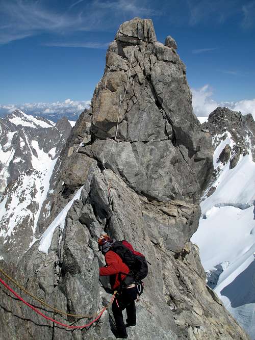 Climb to Pointe Graham on the Dent du Geant