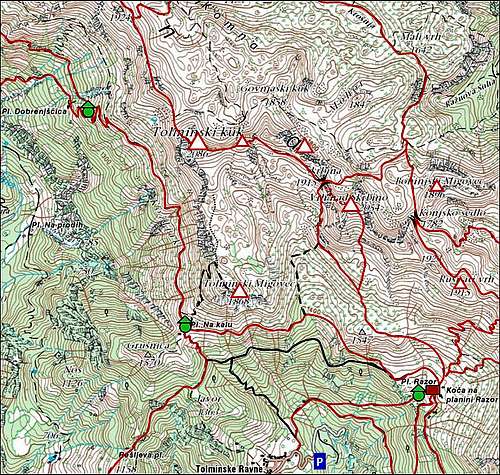 Tolminski Kuk map