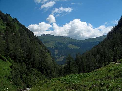 Looking down the Krumltal valley, towards the other side of the Rauris valley