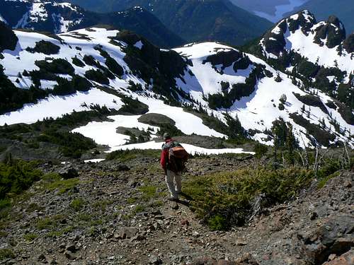 Mt Adrian - Descending from The Summit