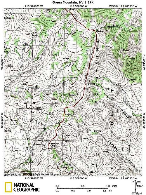 Green Mountain access route (1/2)