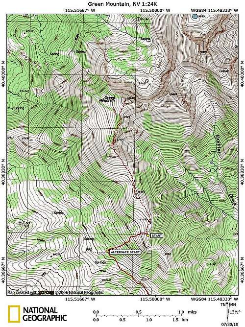 Green Mountain access route (2/2)
