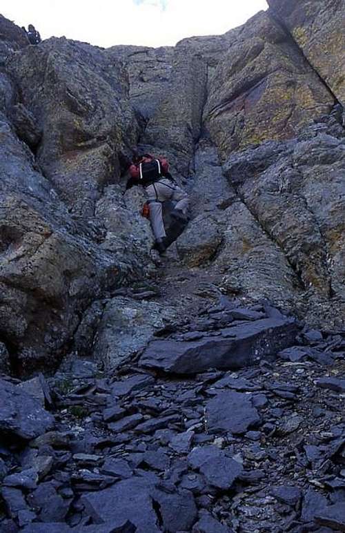 Climbing conditions in the...