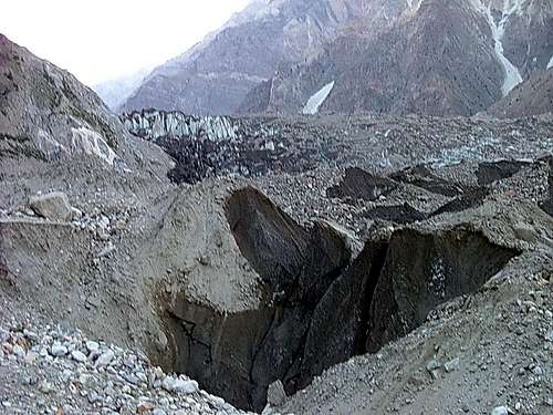 Crevasse at Biafo Glacier