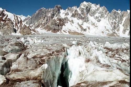 Crevasses at Biafo Glacier