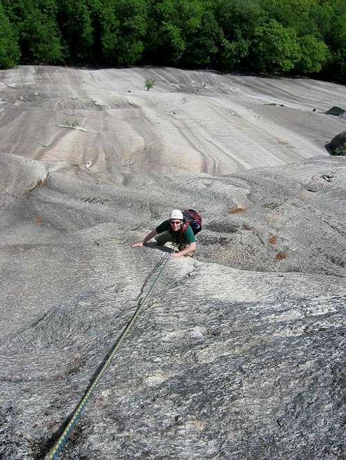 Yours truly climbing the...