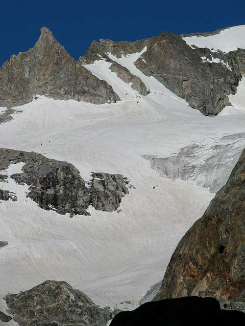 Climbers on Gannett Peak