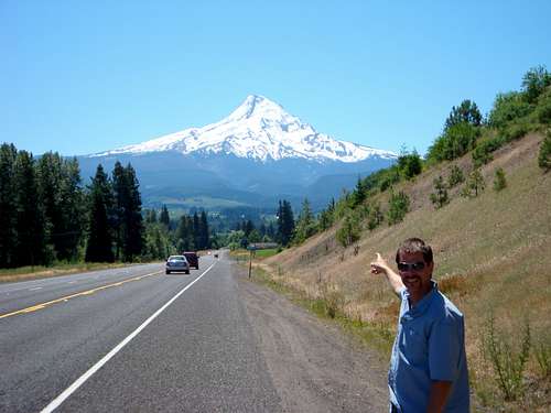 Mt Hood As Seen Looking South Along OR Route 35