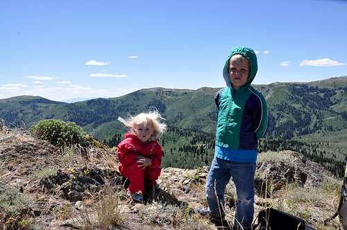Kids on summit of Gold Ridge