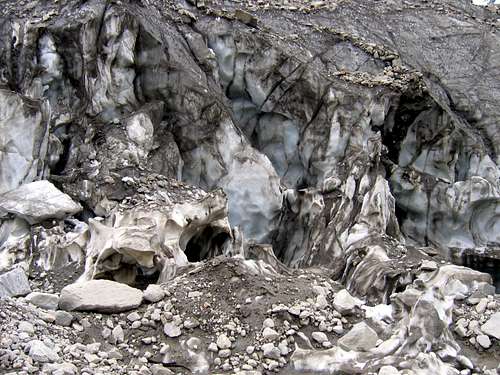 Crevasse on Biafo Glacier