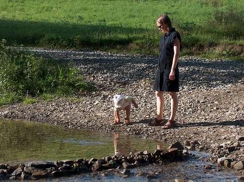 Playing at the river near Rabka