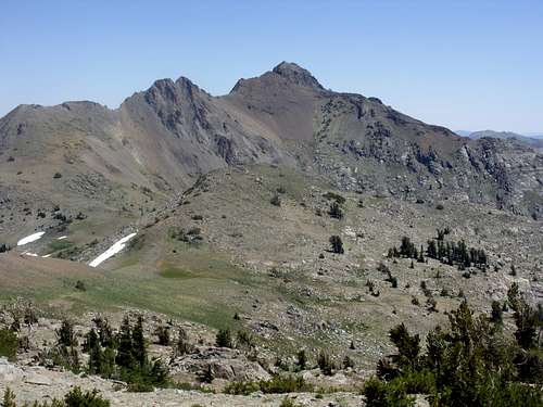 The Sisters and Round Top from Peak 9795