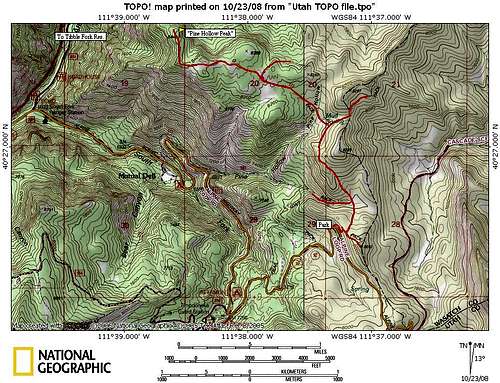 Pine Hollow Peak Map