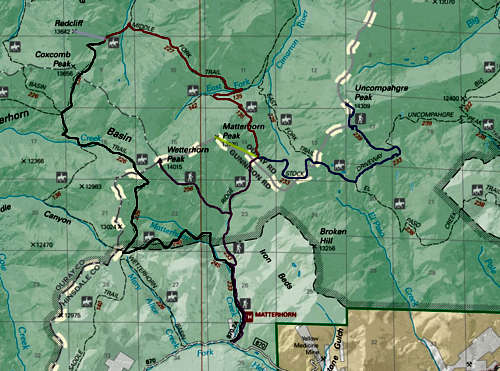 Uncompahgre Backpacking Route
