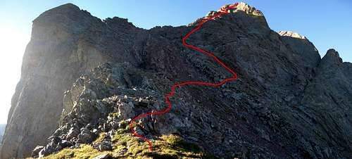 North Buttress - our route
