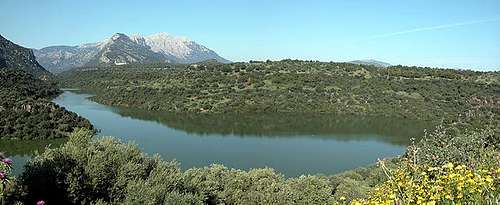 Lago Cedrino with the...