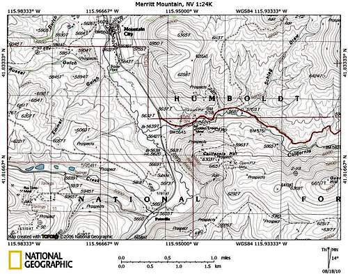 Merritt Mountain access route (1/4) 