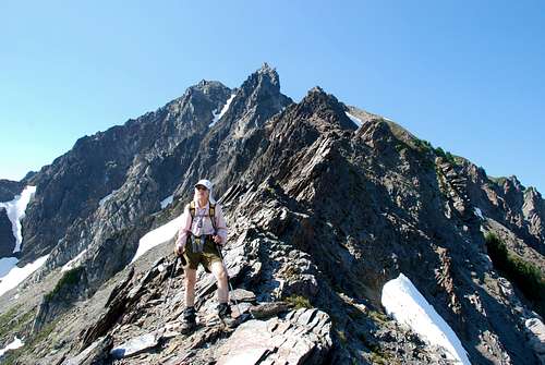 Fay on Meany's south ridge