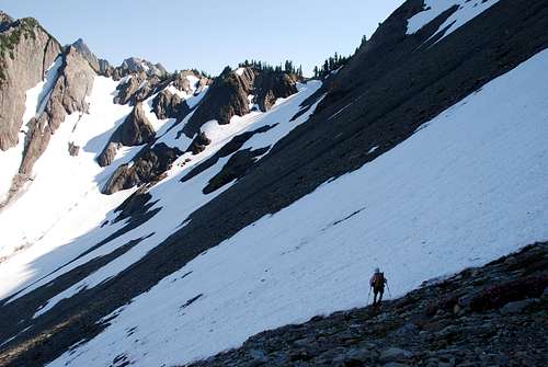 Traversing back to Noyes-Cougar col