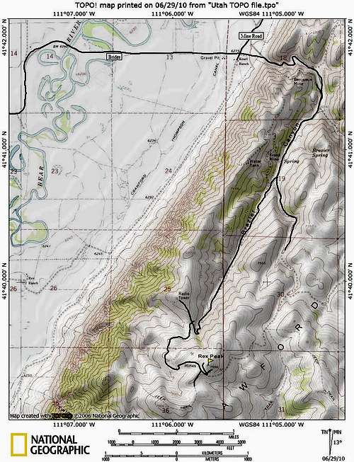 Rex Peak Map
